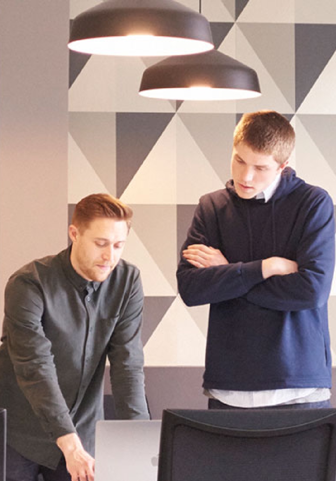 Discussion during an eCommerce web design meeting