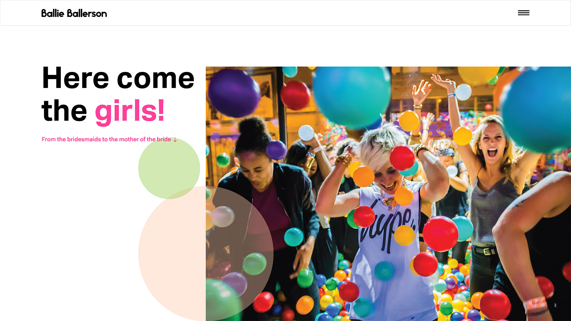 Hen Party page top banner