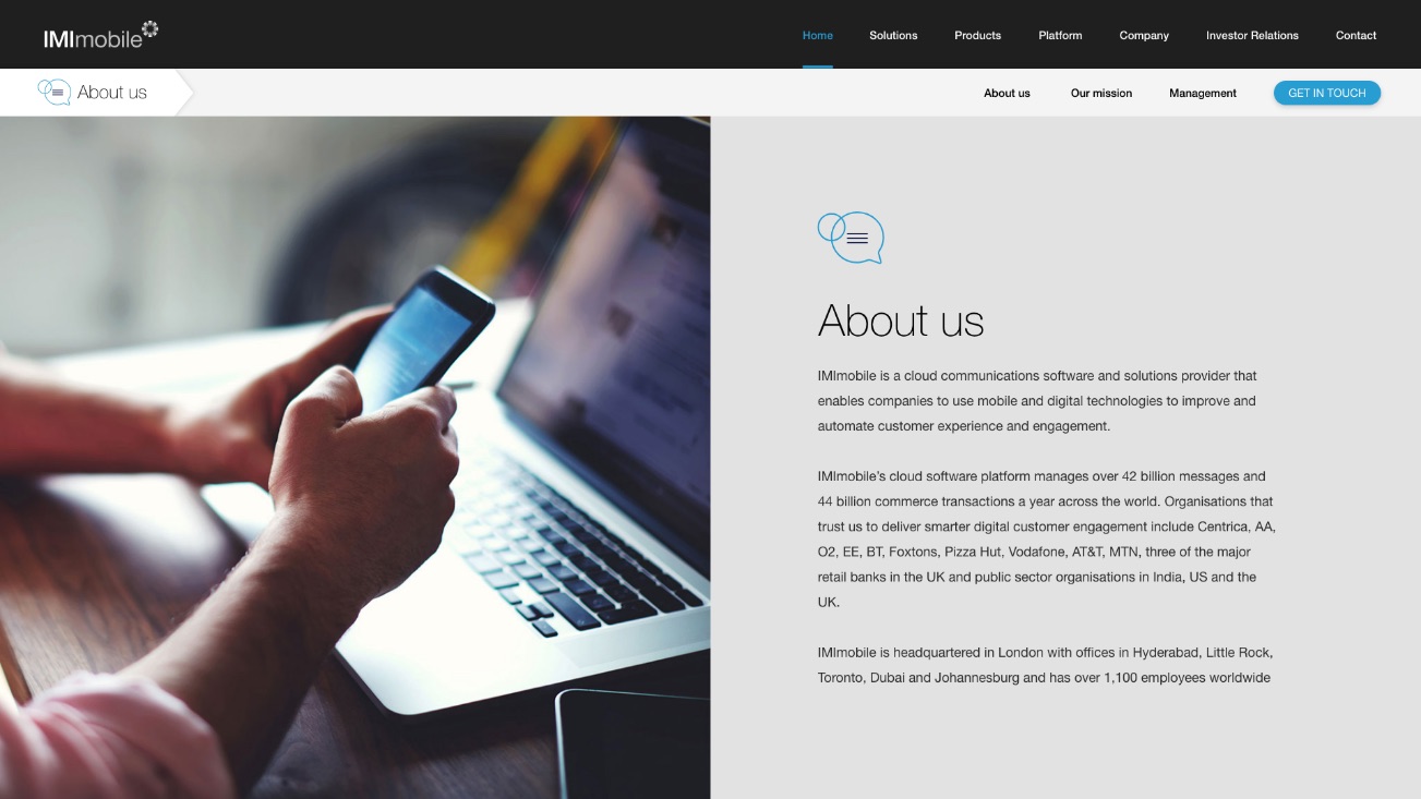 IMImobile about us checkerboard