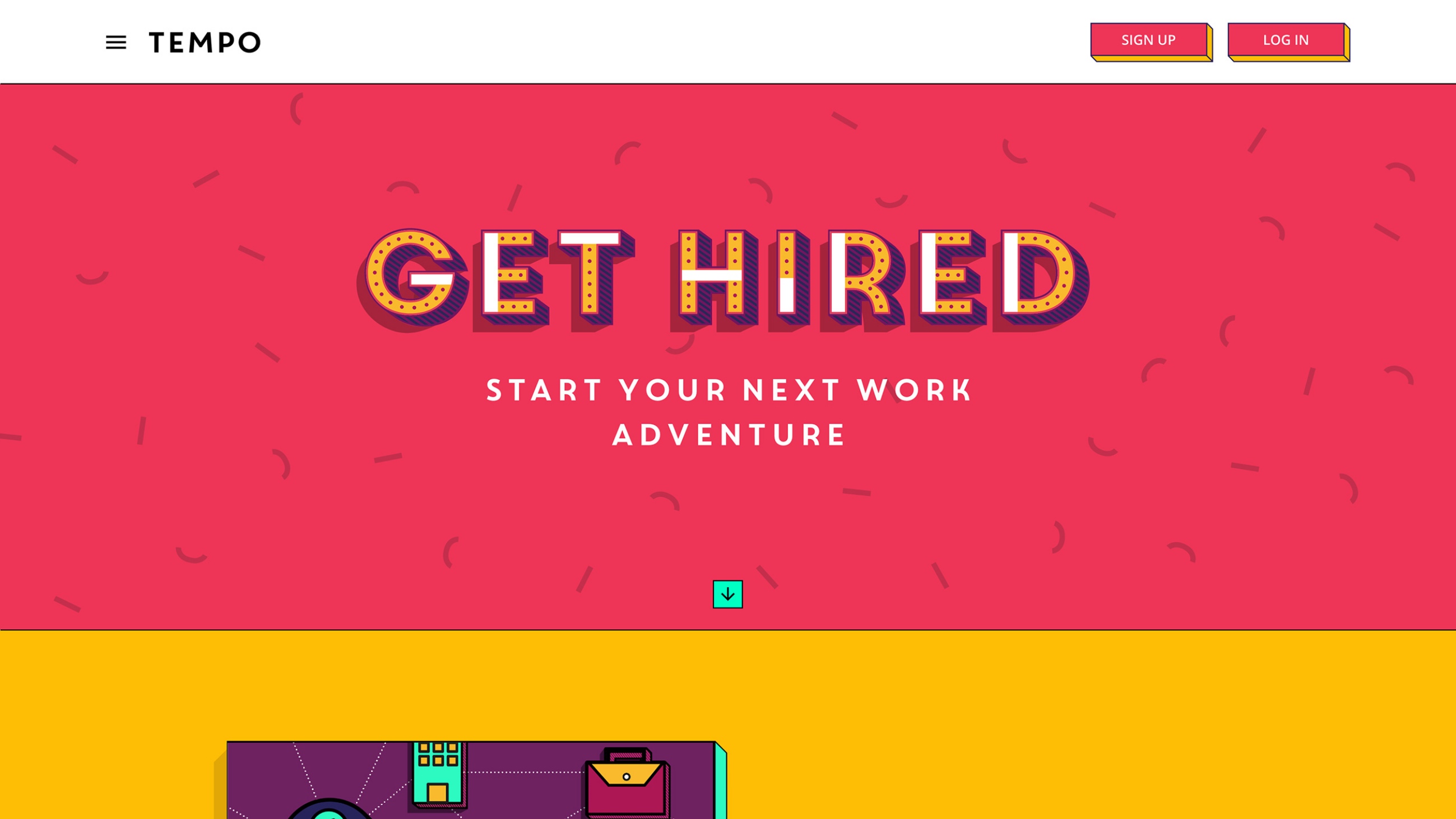 Tempo Desktop Get Hired Banner