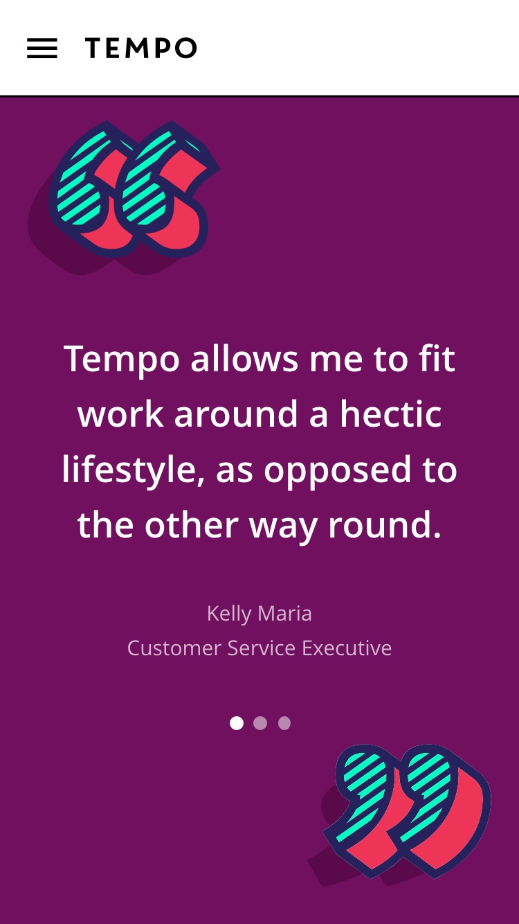 Tempo Mobile Testimonial