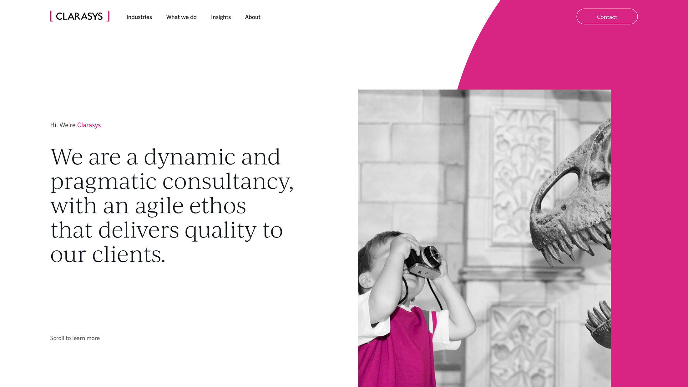 Newly designed Clarasys homepage