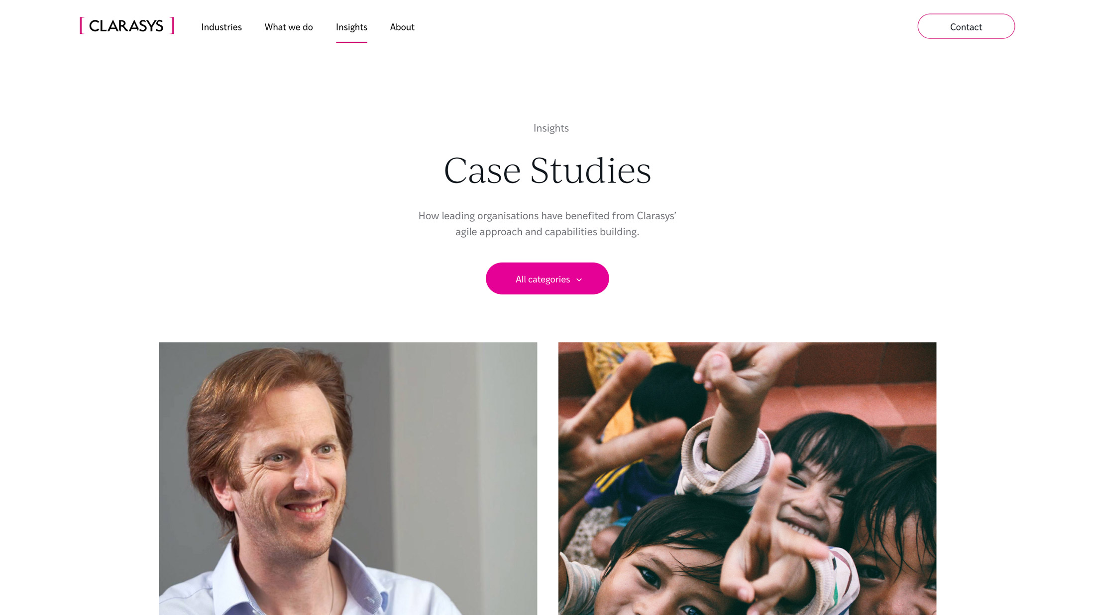 Easy content manageable system for new case studies