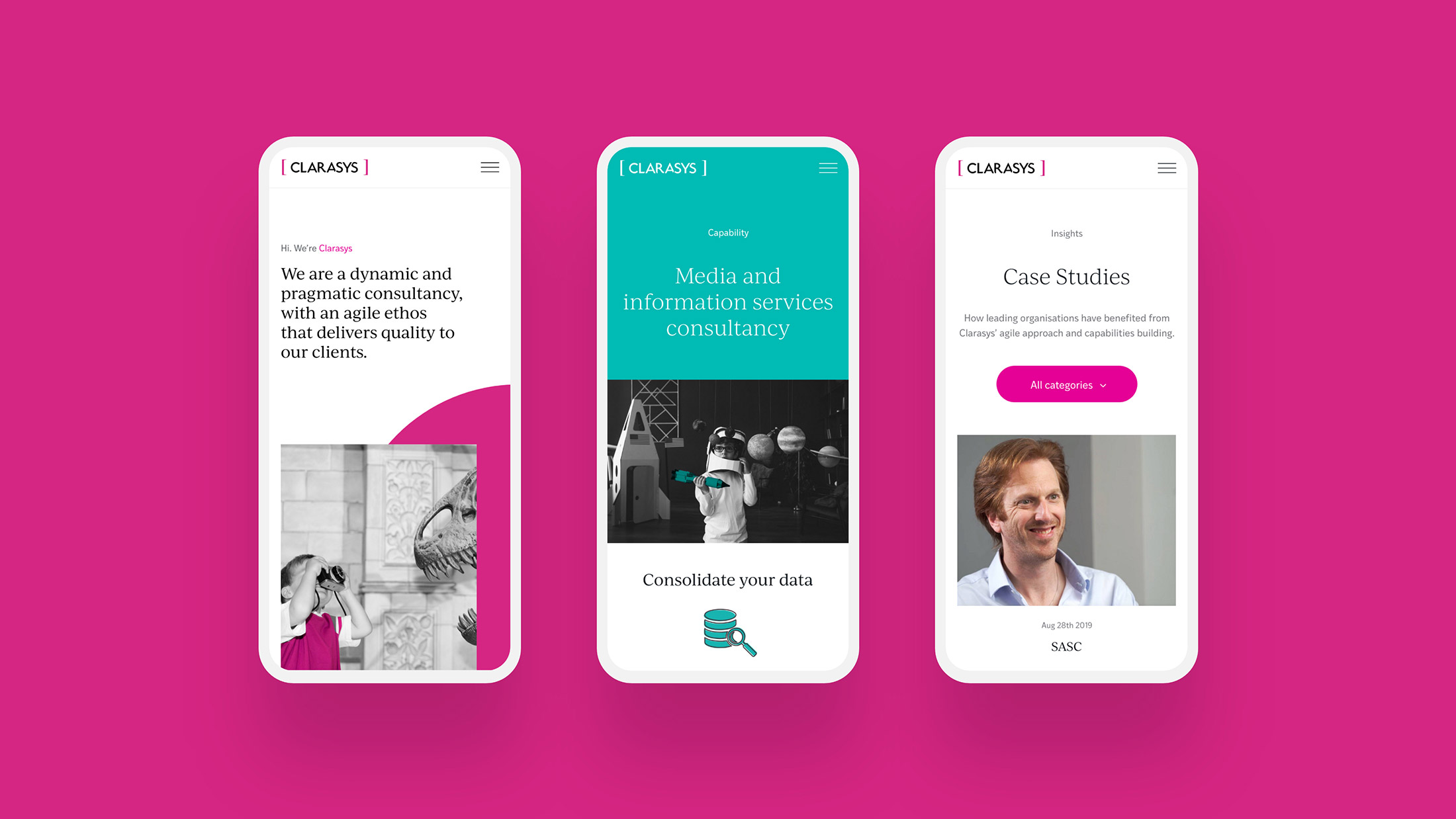 New mobile designs for clarasys website