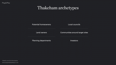 Thakeham customer archetypes to target on the website