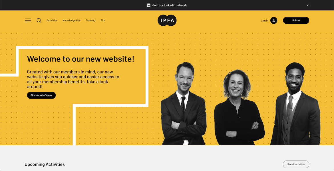 IPFA web design