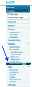 Moz Performance Metrics Report