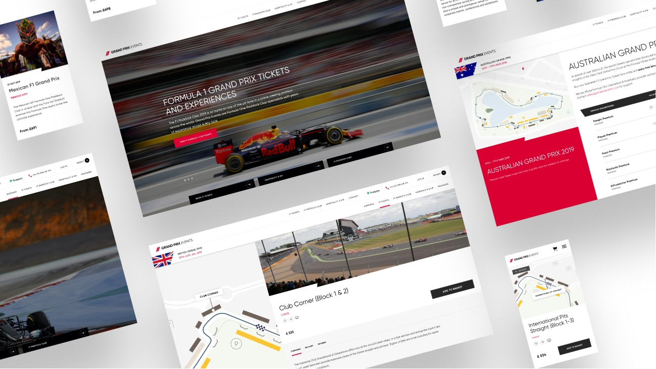 Branded website mock ups
