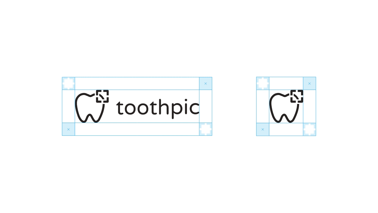 Toothpic logo spacing guide