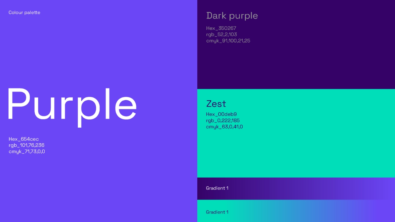 Financial services colour palette