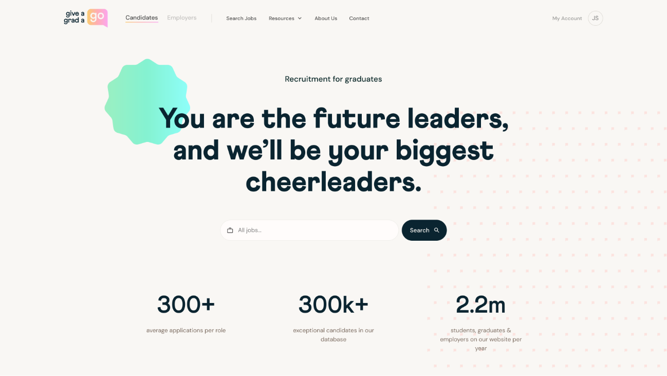 Homepage banner design