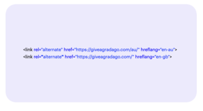 Self referencing hreflang tags