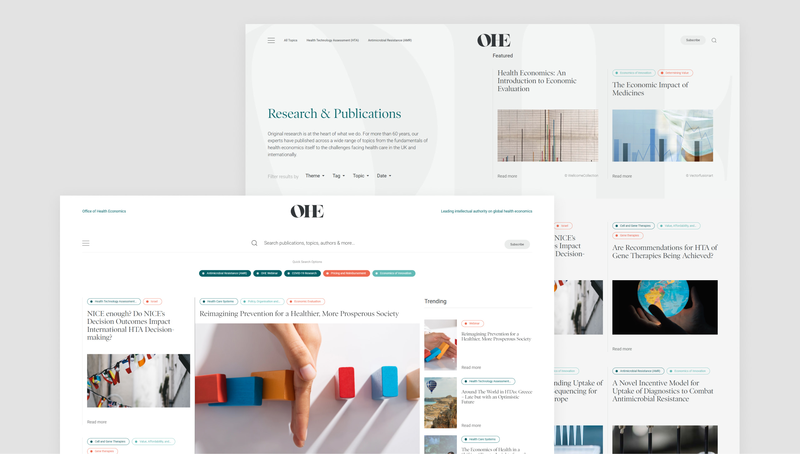 Designs for OHE's Academic Website