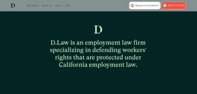 Law firm web design for D.Law