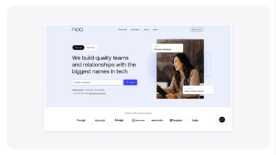 Noa website homepage