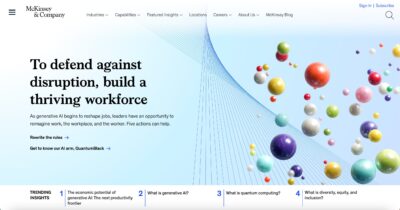 McKinsey technical transformation agency homepage