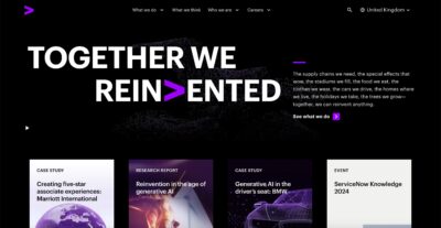 Accenture digital transformation company homepage