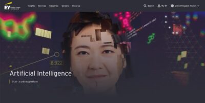 EY digital transformation consultancy homepage