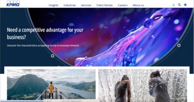 KPMG digital transformation company homepage