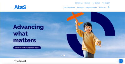 Atos digital transformation agency homepage