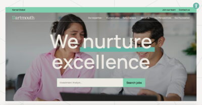 Dartmouth Recruitment Website Banner